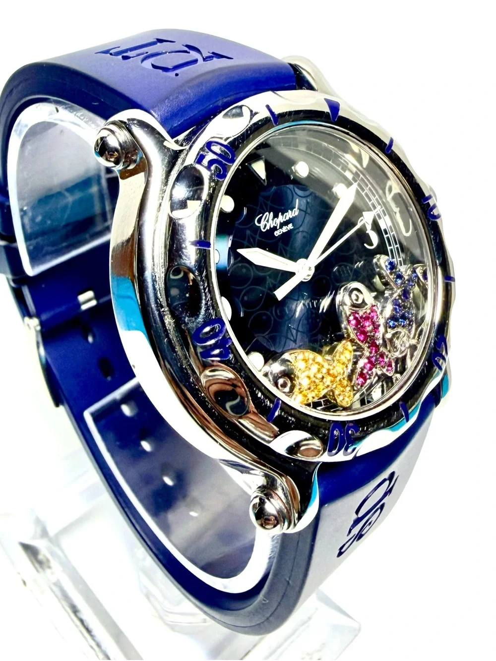 CHOPARD HAPPY SPORT Quartz 38mm Steel 3 Floating Fishes Watch